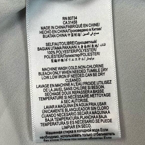 BCBG Maxazria Skipper White Tie Back Cold Shoulder Blouse XS - Picture 11 of 14